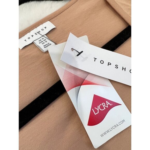 NWD TOPSHOP Size US10 Blush Pink Long Sleeve Ballet Wrap Top No.09A63TBLS - Picture 8 of 12